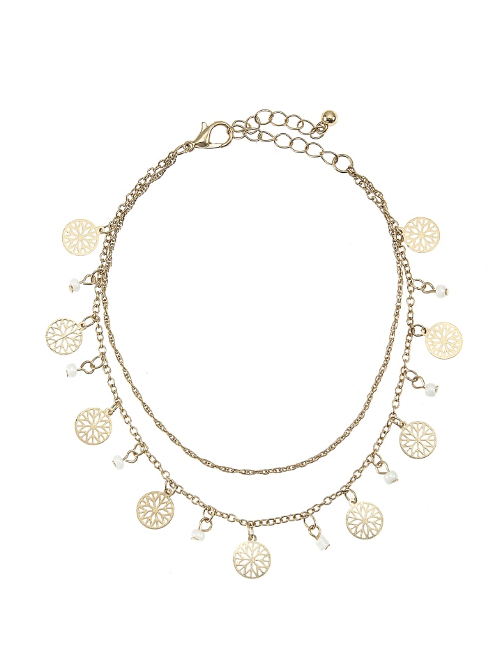 Fußkette mit Anhänger in goldfarben