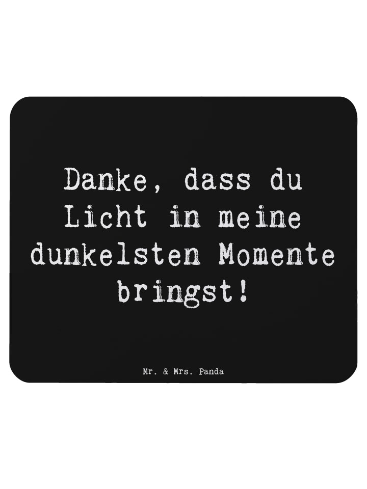 Mouse-Pad Spruch Herztherapeut Licht mit Spruch in Schwarz