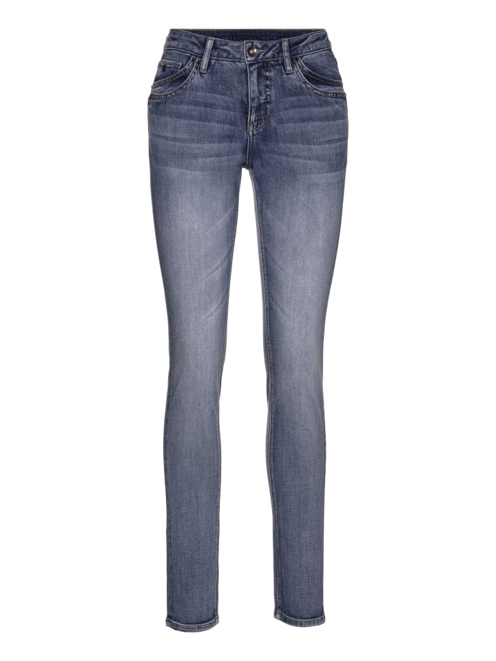 5-Pocket-Jeans in dunkel blau used