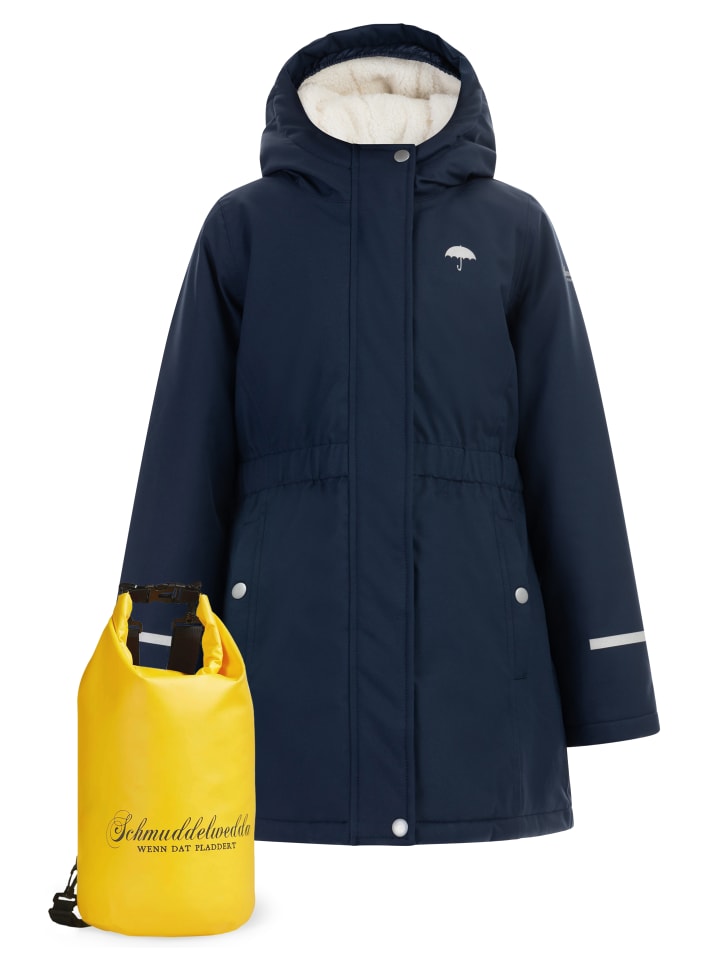 Mädels Anorak + Tagesrucksack - Set in Marine