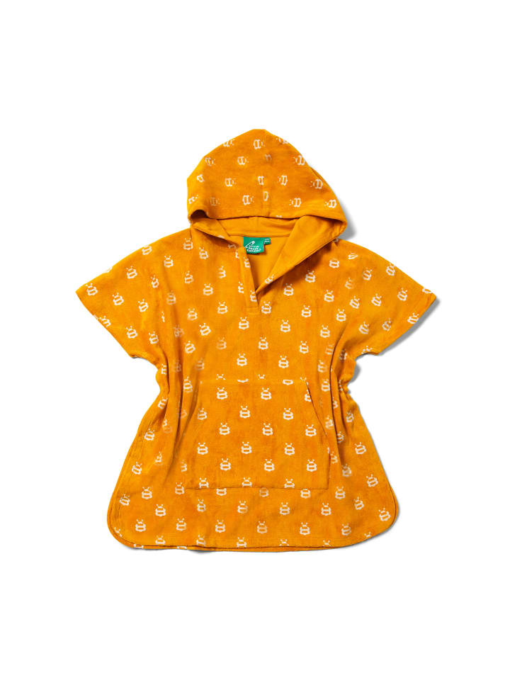 Babies Hooded Beach Poncho in Gold