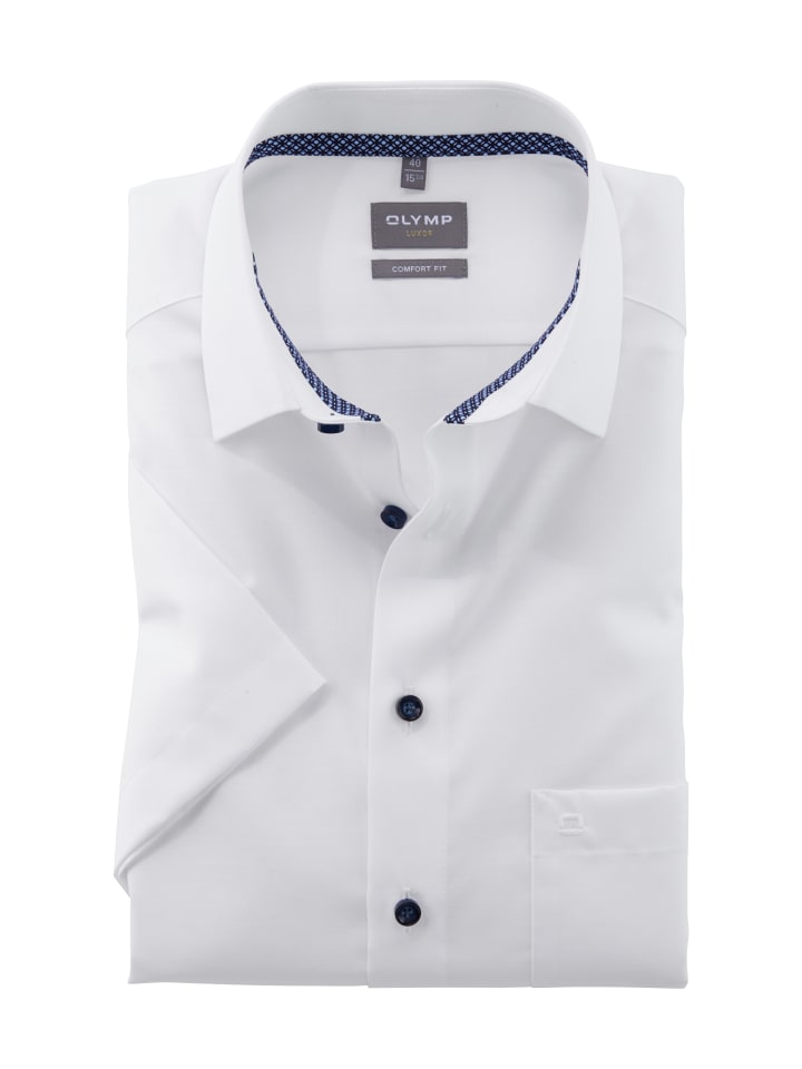 Kurzarm Businesshemd in Weiss