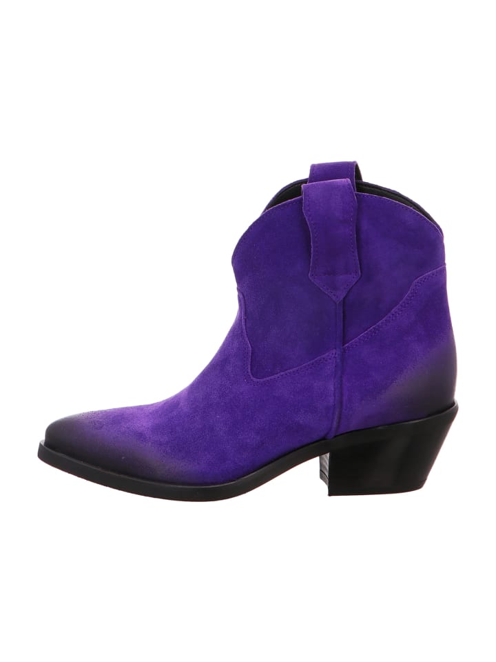 Westernstiefeletten in Lila