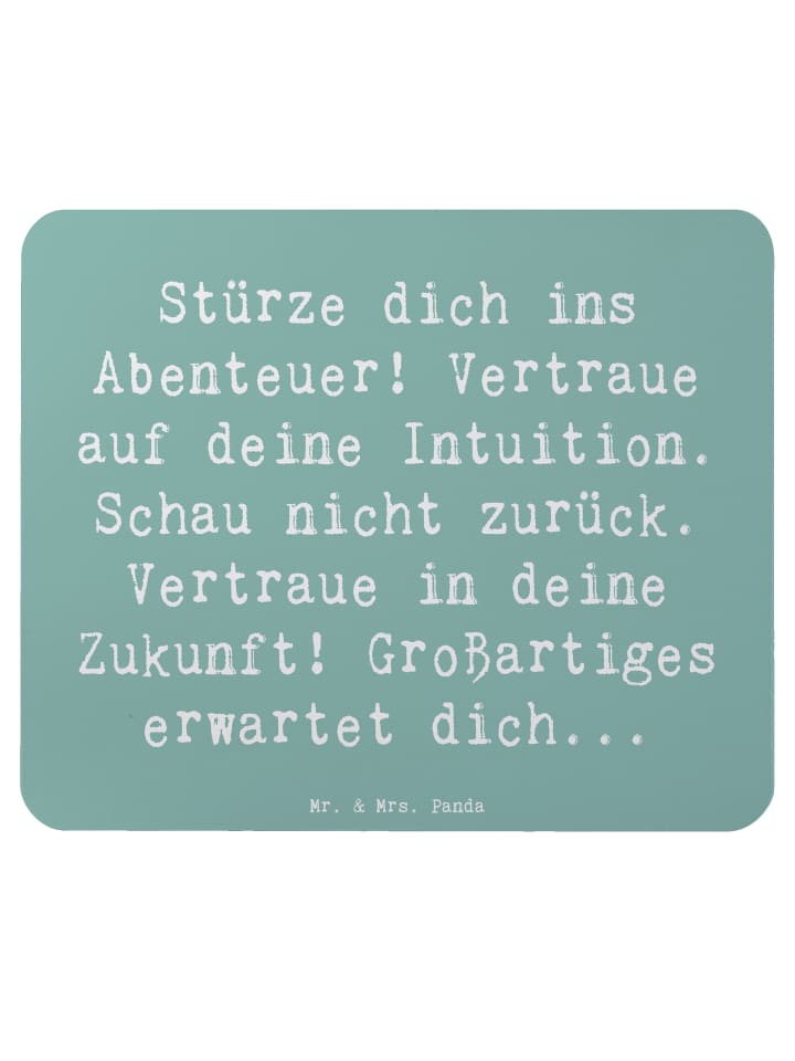 Mouse-Pad Spruch Tapferkeit und Intuition mit S... in Meeresbrise