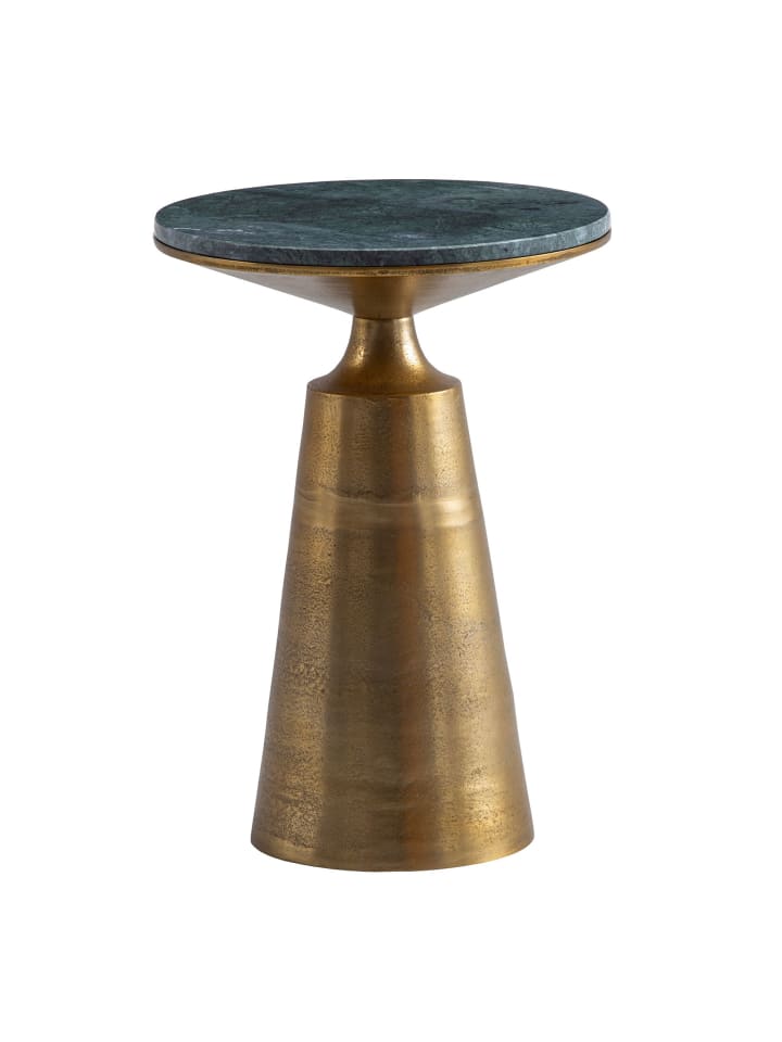 Beistelltisch in Gold / Marmor / 40x40x57