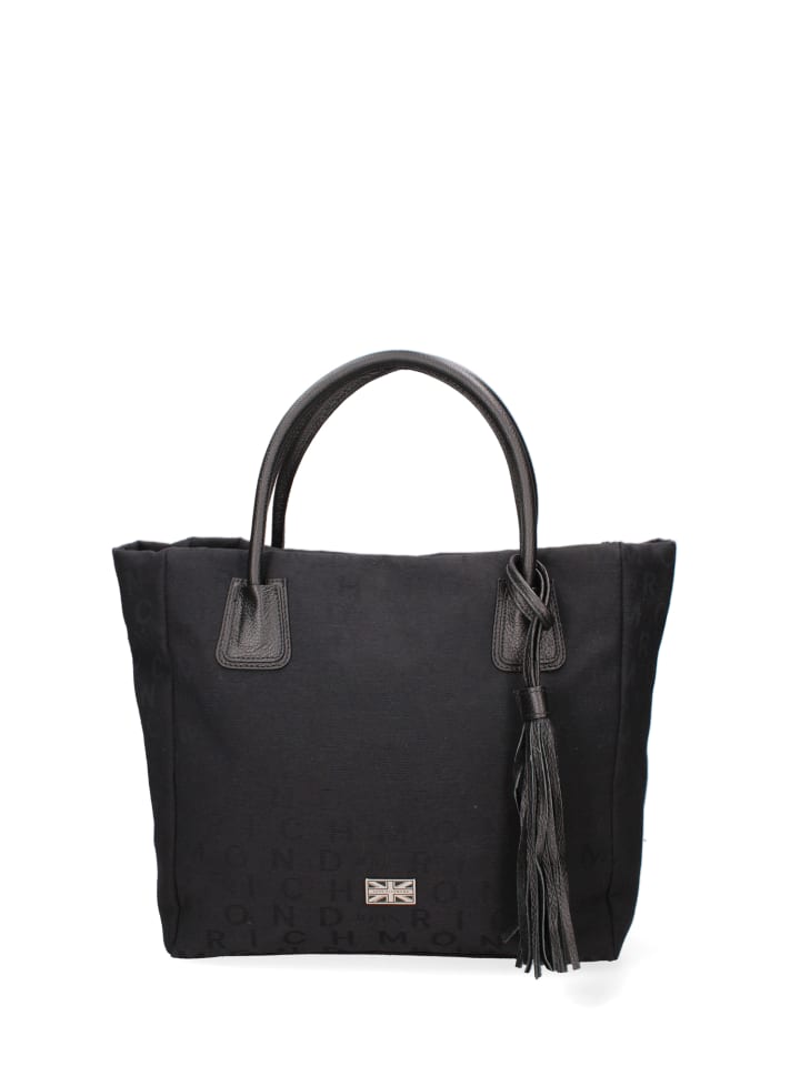 Handtasche in BLACK AND SILVER