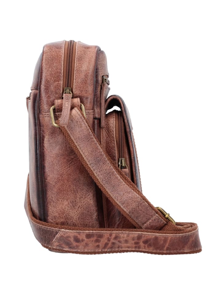 Greenland Nature Mascu & | in 25 cm günstig brown Leder limango Umhängetasche kaufen Line