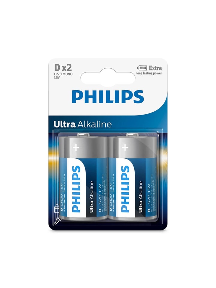 Philips Battery Ultra Alkaline 2 Stück 1,5V 2pc Phil-LR20E2B/10