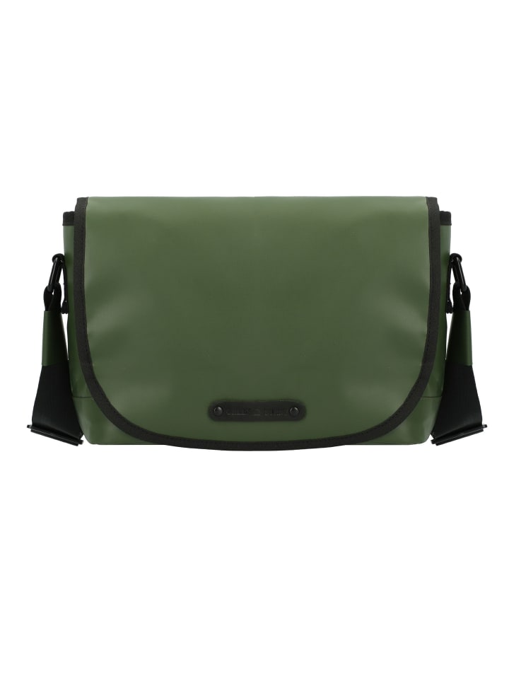 Upcycled Tarpaulin Umhängetasche 27 cm olive