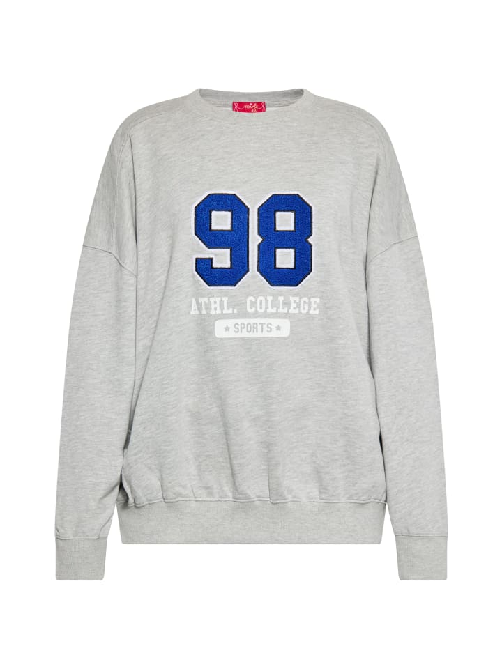 Damen Sweatshirt in Hellgrau Melange