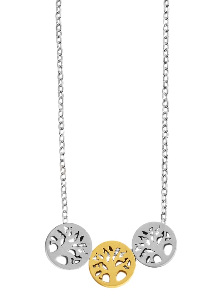 Damen Halskette – Ankerkette aus Edelstahl 43 cm in silber