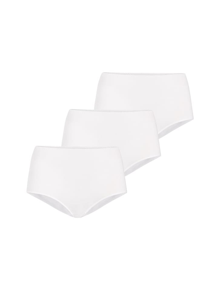 3er Pack: Hohe Taille Baumwollslip Classico in weiß