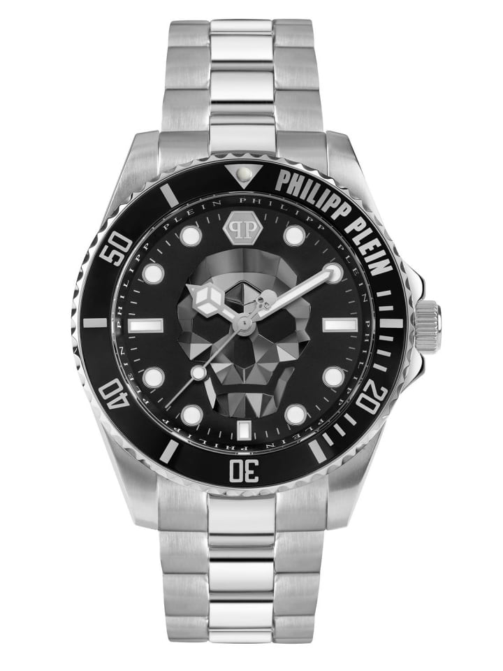 Philipp Plein Herrenuhr The $kull Diver in silber