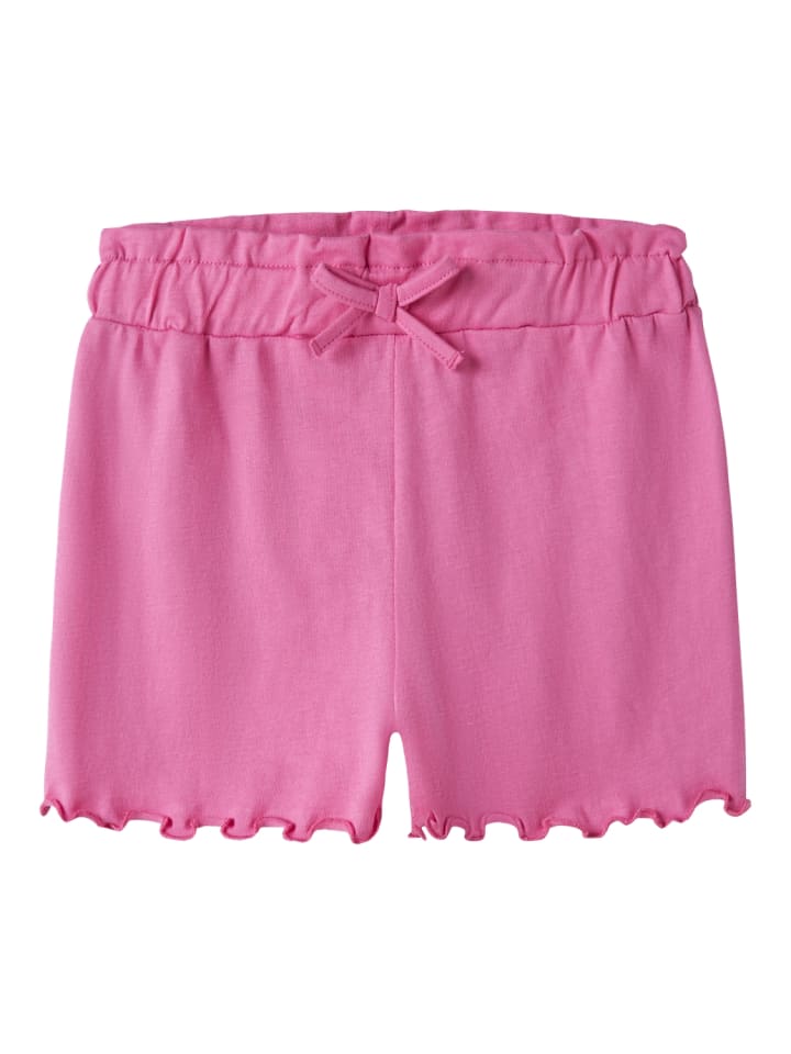 Baumwoll-Shorts mit Kräuselsaum Nmfvivia in strawberry moon