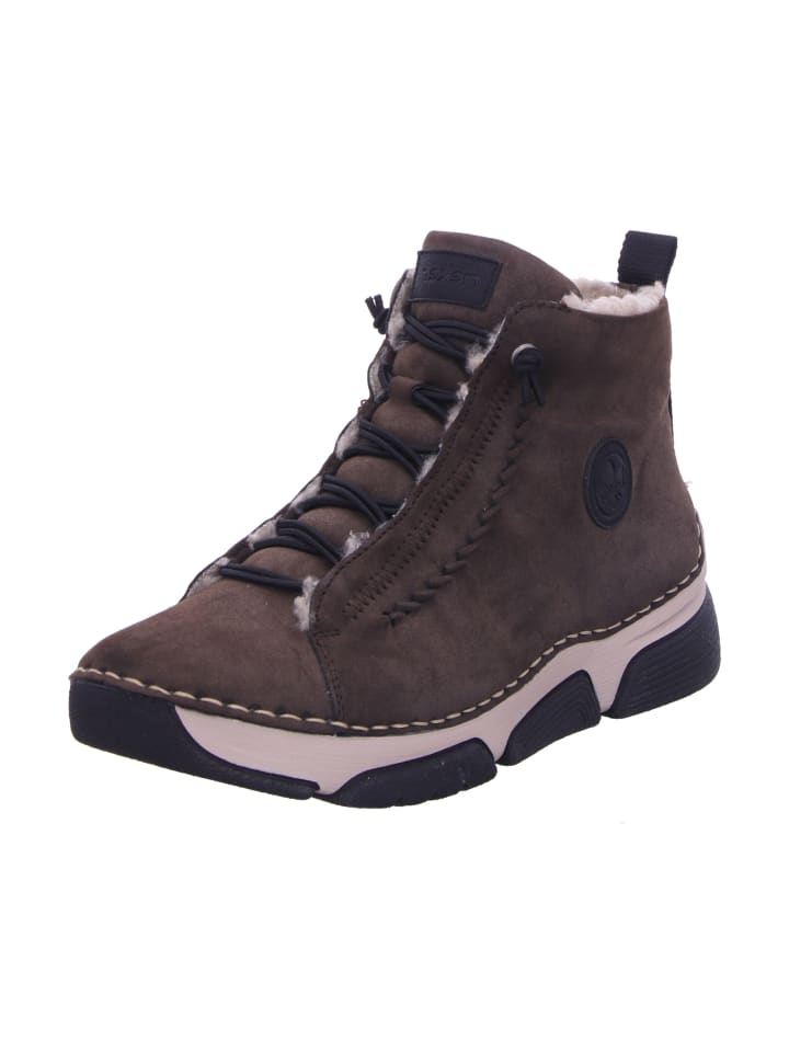 Winterstiefelette in erde/schwarz