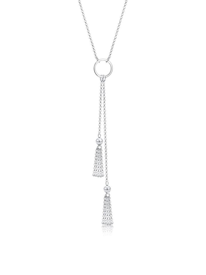 Halskette 925 Sterling Silber Kreis in Silber