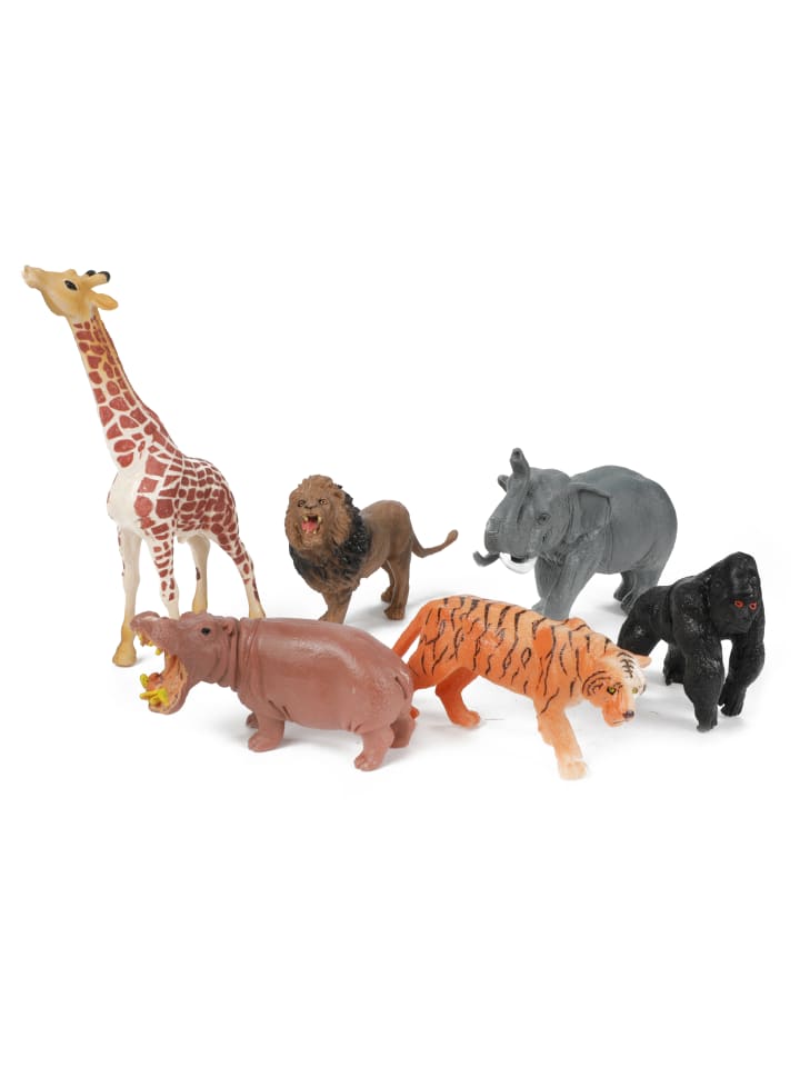 Animal World Tierfiguren - 5 Wilde Tiere in mehrfarbig