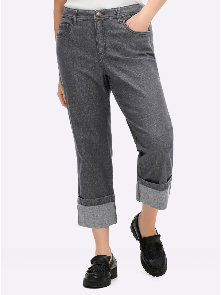 7/8-Jeans in grey-denim