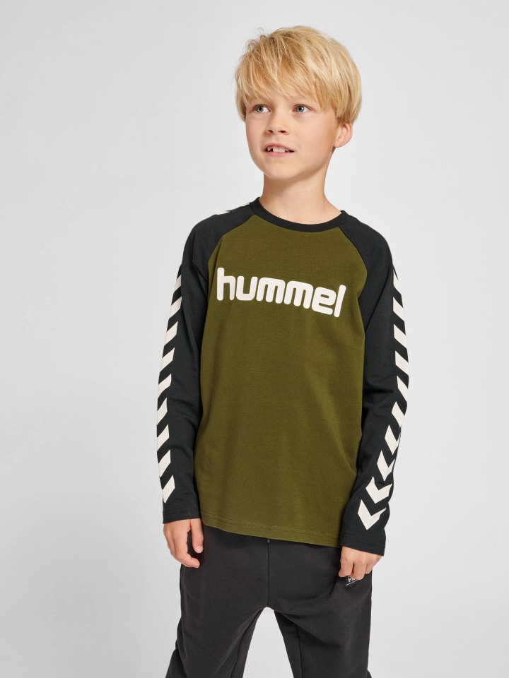 T-Shirt Hmlboys Lebensstil Jungen in DARK OLIVE