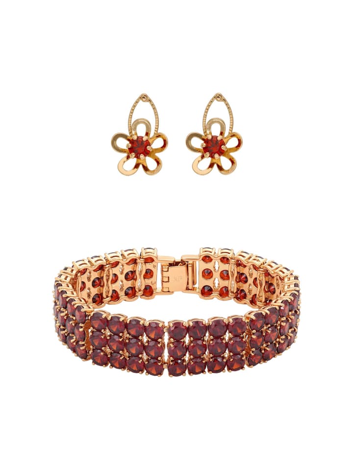 Women Jewelry Set in rose gold red