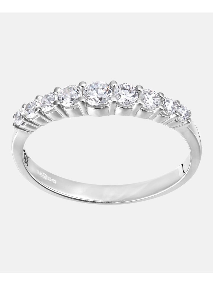 Eternity-Ring aus 375 Weißgold mit Zirkonia