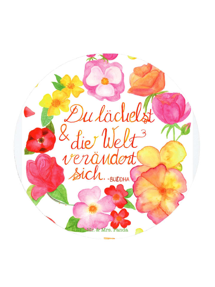 Kühlschrankmagnet Du Lächelst mit Spruch in Bunt