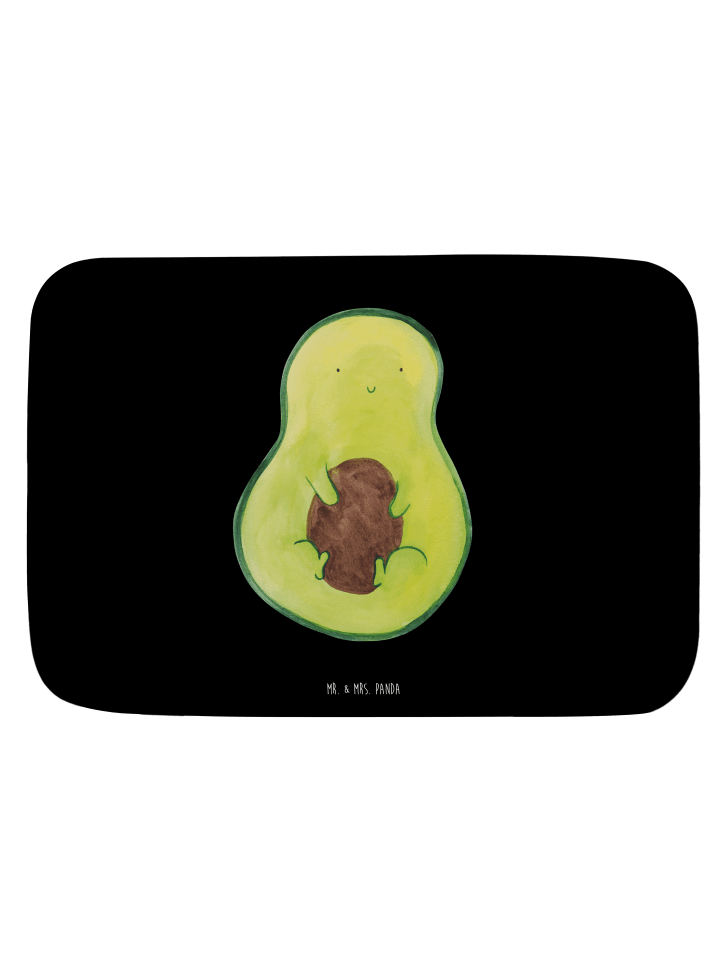 Badvorleger Avocado Kern ohne Spruch in Schwarz