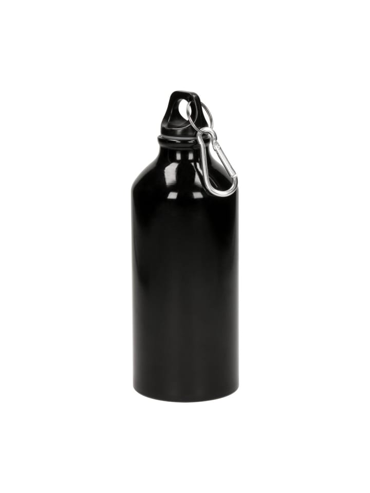 Aluminiumflasche "Sporty" in schwarz - 600 ml