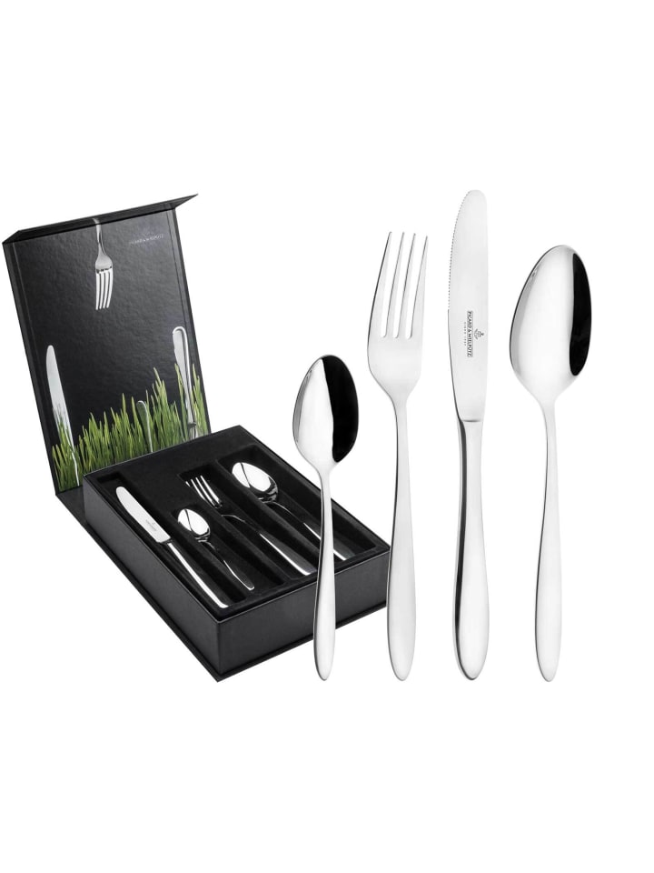 24-tlg. Tafelbesteck inkl. Besteckbox Bozen in Silber