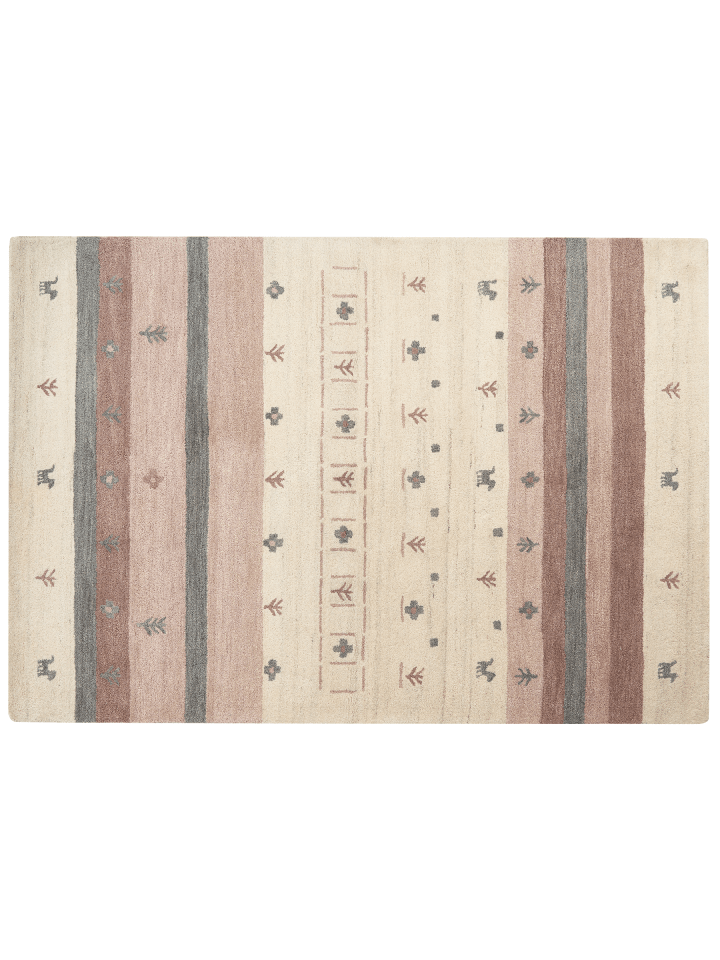 Kurzflor KARLI in Beige/Braun/Grau - (W) 160 x (L) 230 cm