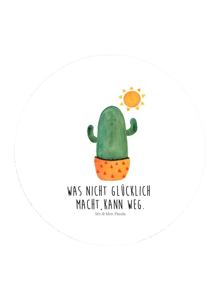 Magnet Kaktus Sonne mit Spruch in Weiß