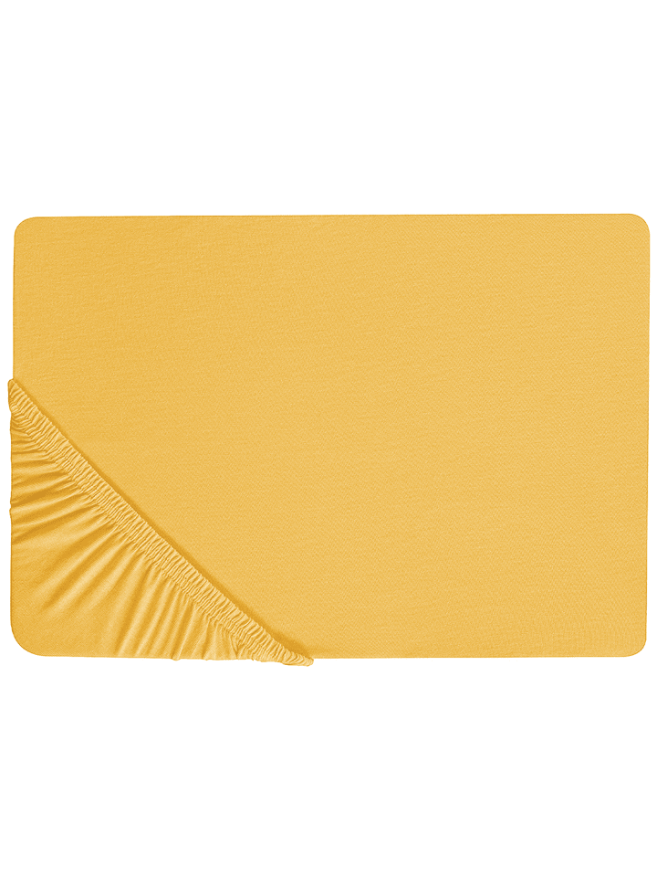 Bettlaken JANBU in Gelb - (W) 90 x (H) 30 x (L) 200 cm