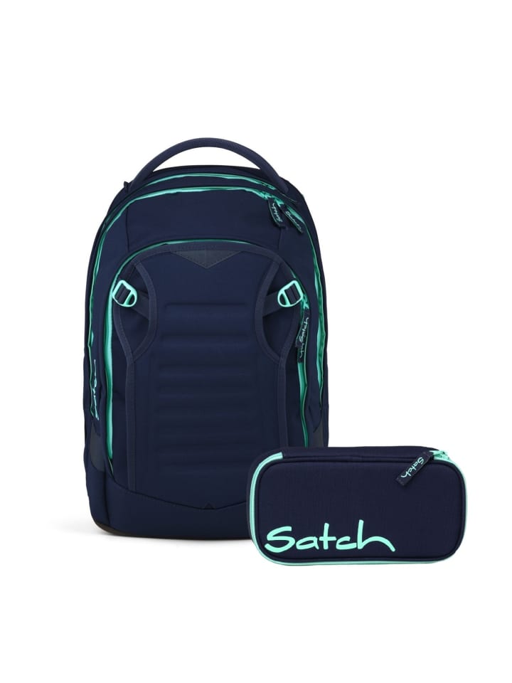 Schulrucksack-Set MATCH PLUS "Ocean Mint" 2-tlg. in Blau