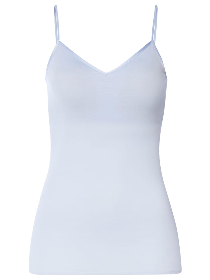 Spaghetti Top Cotton Seamless in Blue dove