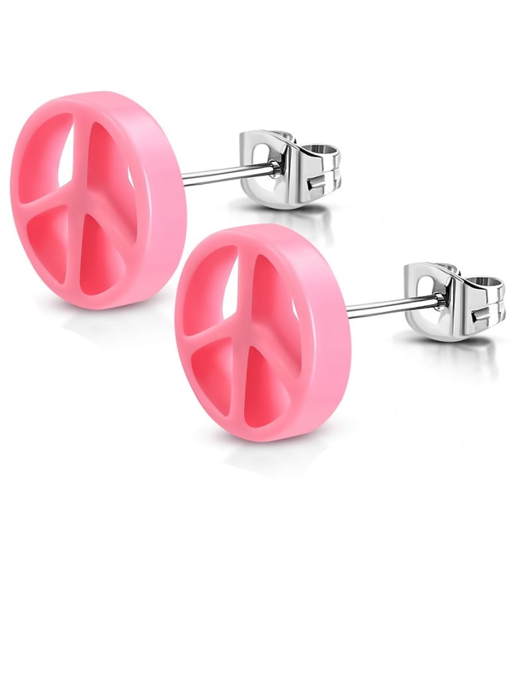 Ohrstecker in Lachsrosa