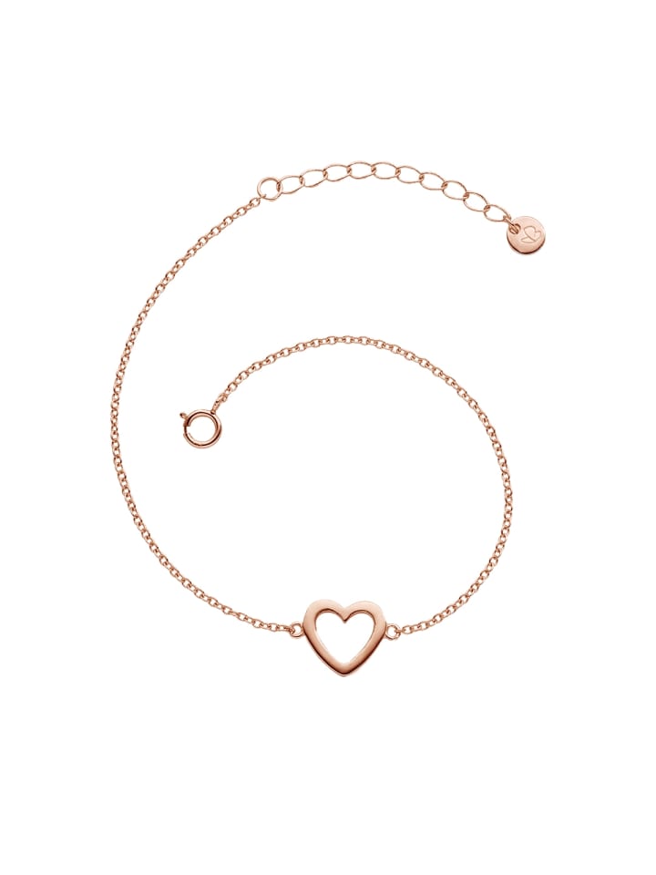 Armband Herz aus Sterling Silber in roségold