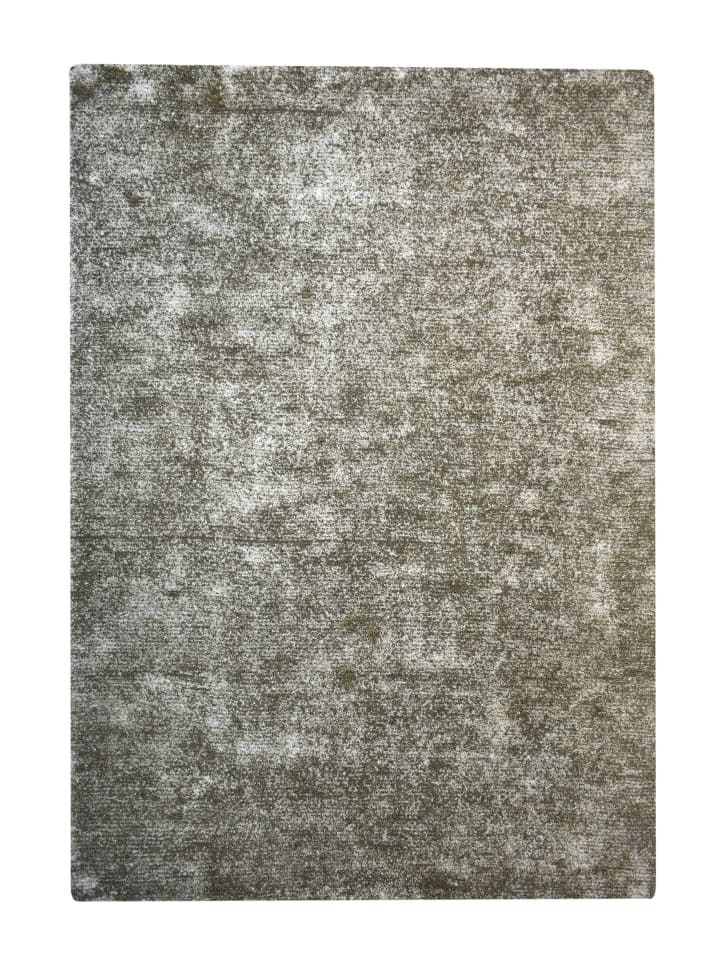 Kurzflor Teppich Etna 110 in silber - oliv - rechteckig