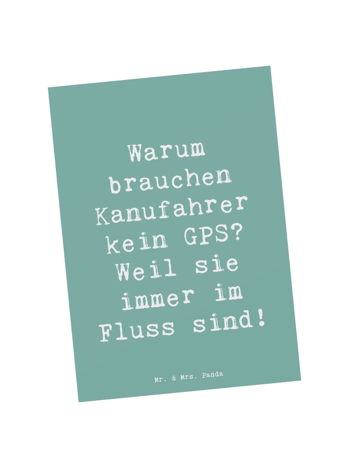 Postkarte Spruch Kanu Lebensweg mit Spruch in Meeresbrise