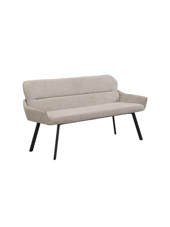 Bank RICO in taupe - B 160, H 90, T 62 cm