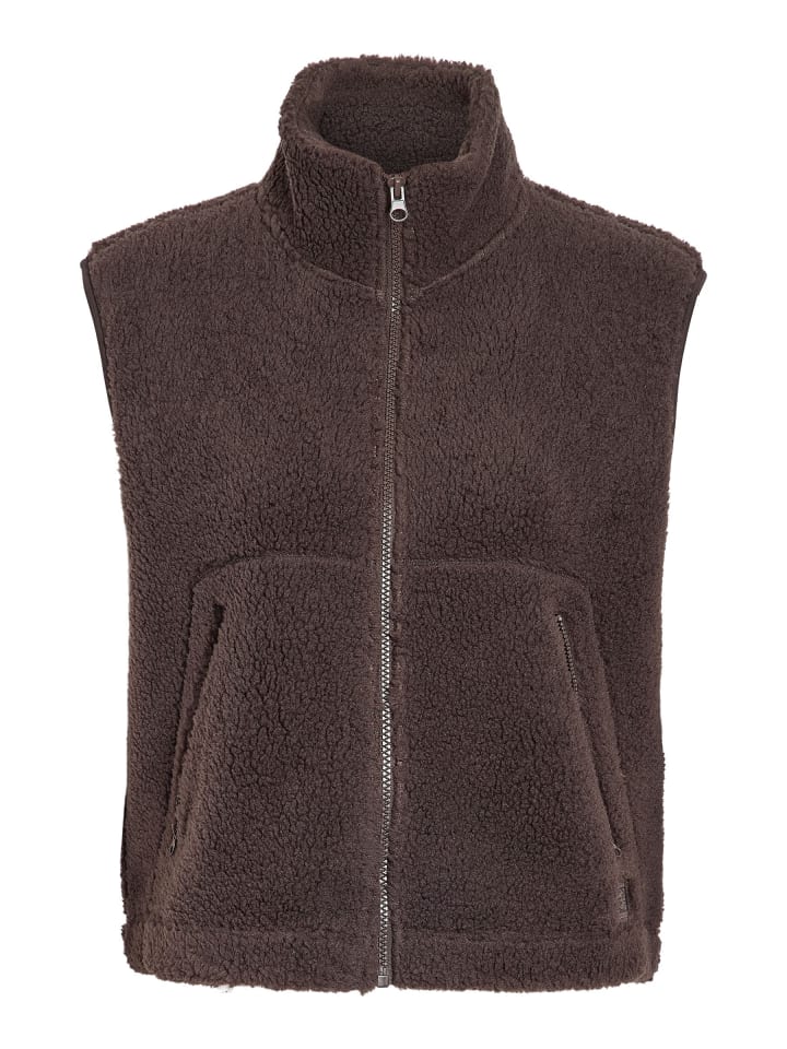 Gilet in Chocolate Brown1