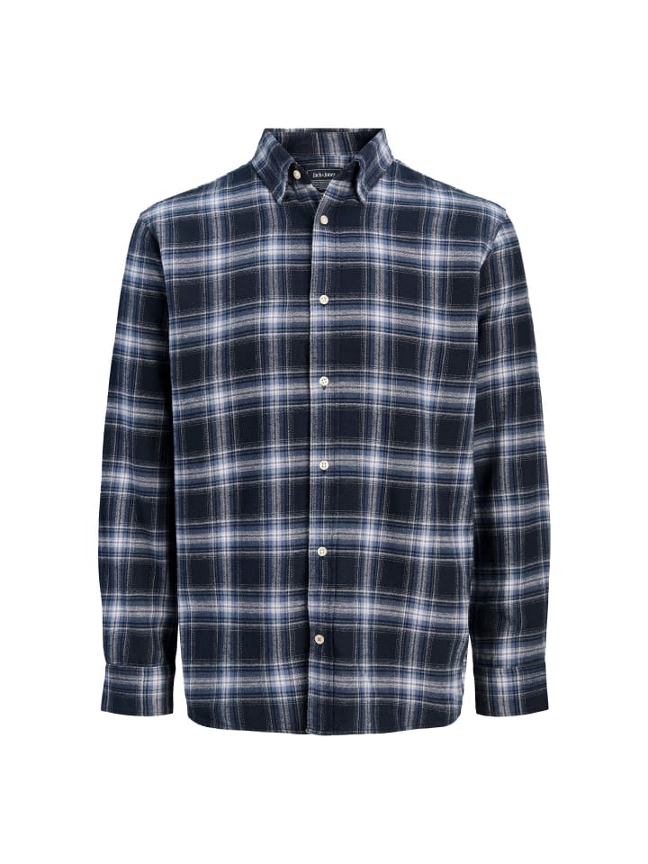 JJEFIELD Check Shirt LS SN in Dunkelblau