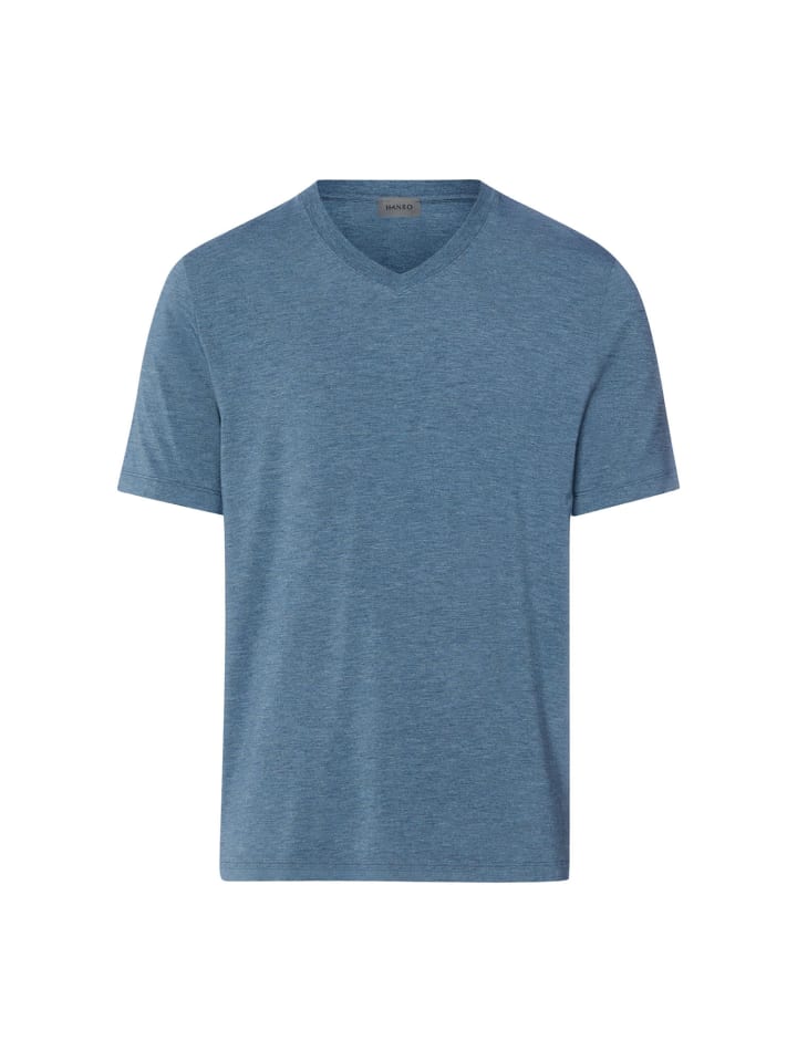 V-Shirt Casuals in retro blue melange