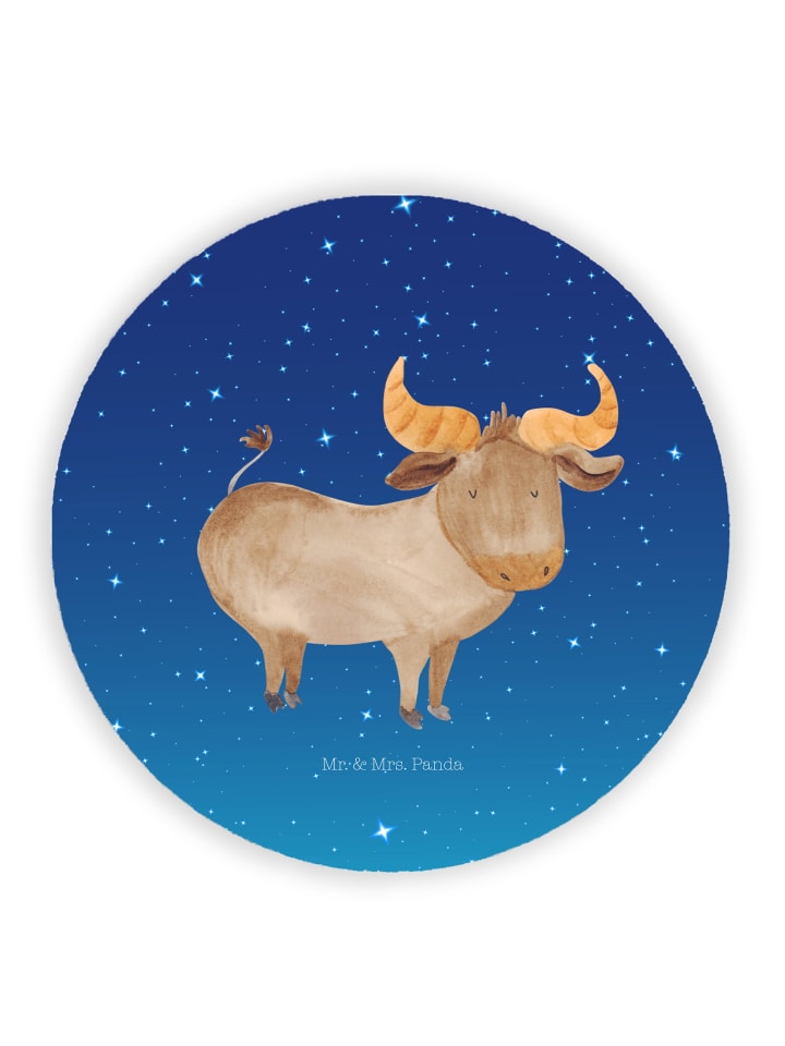 Kühlschrankmagnet Sternzeichen Stier ohne Spruch in Sternenhimmel Blau