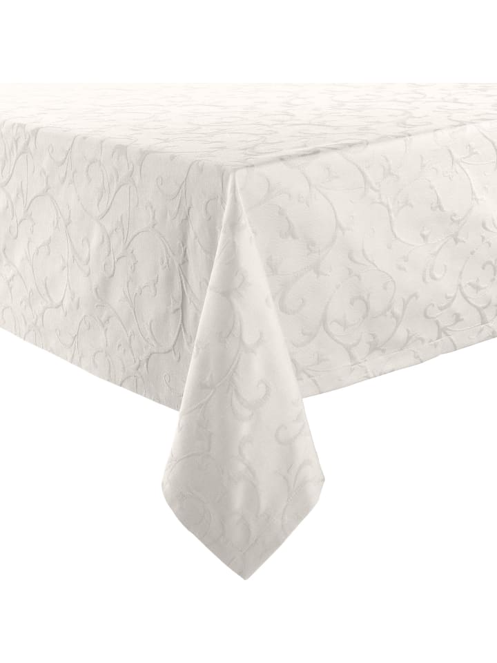 Jacquard Tischdecke Düsseldorf in creme