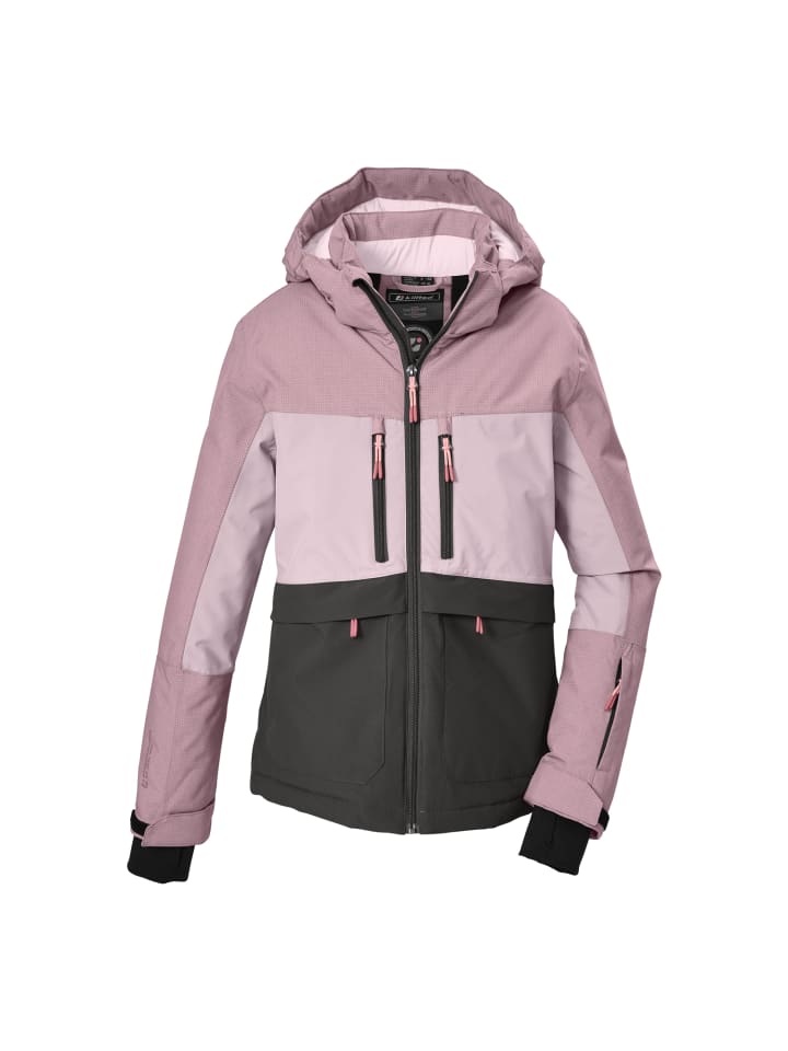 Funktionsjacke mit abnehmbarer Kapuze in Rose4011