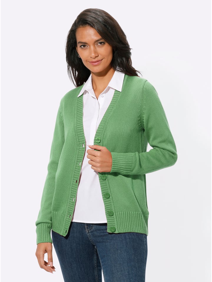 Strickjacke in apfel