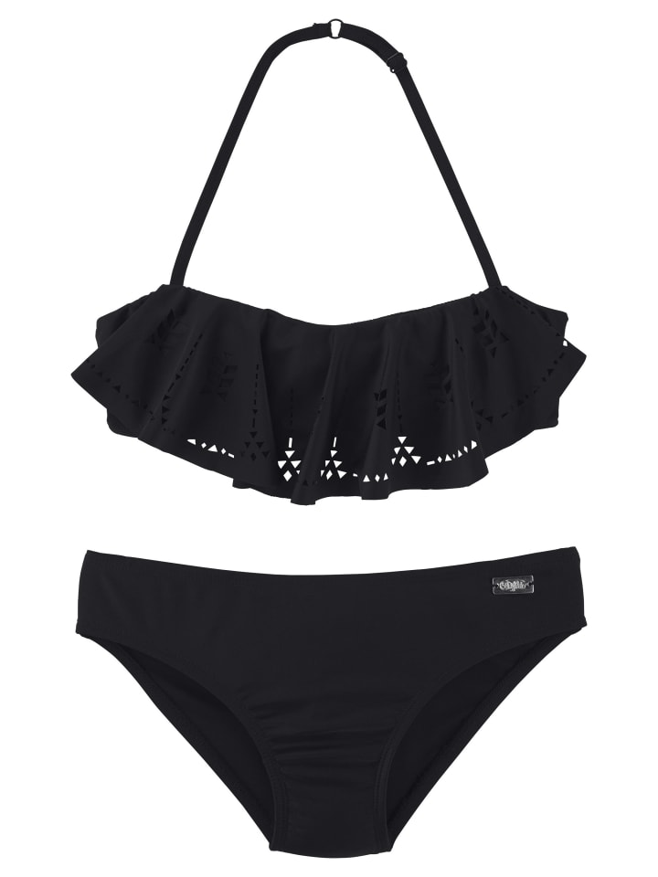 Bandeau-Bikini in schwarz
