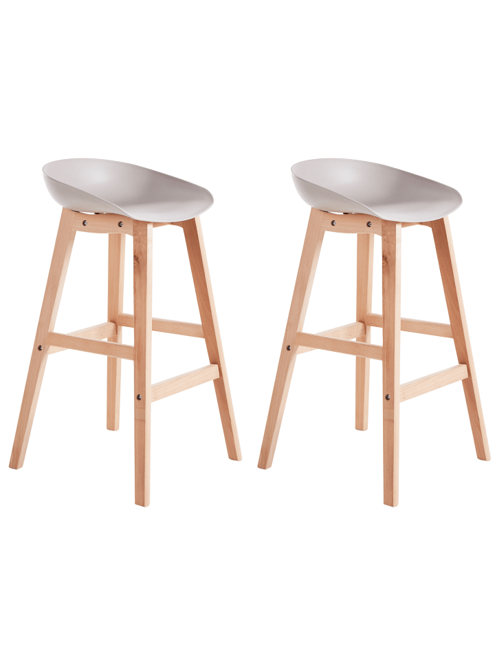 2er-Set Barhocker MICCO in Beige/Braun