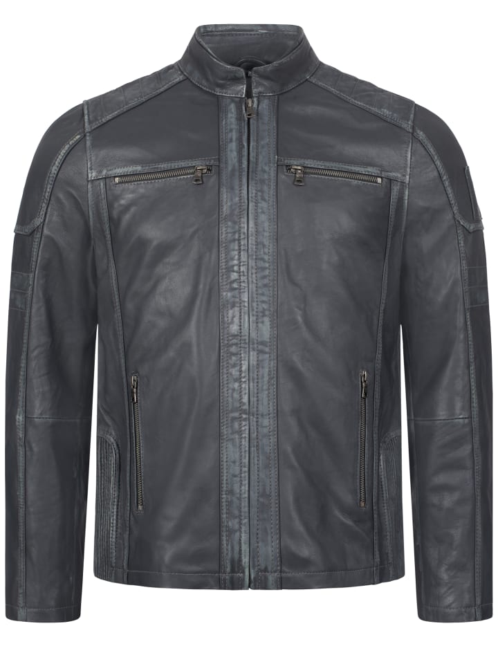 Lederjacke in Anthrazit