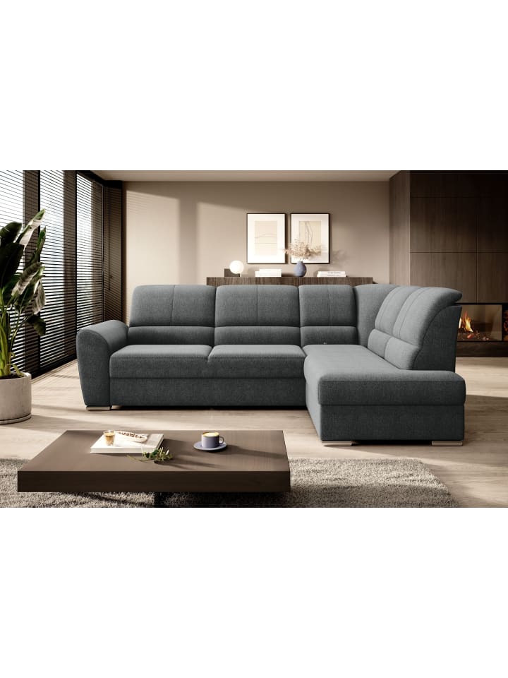 Silver Recamiere Rechts in Dunkelgrau -  (L) 270 x (B) 270 x (H) 93 cm